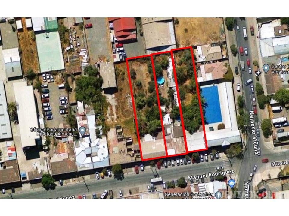 Venta de 3 Propiedades Centro Puente Alto, Urbanas, Continuas, 3 Roles.