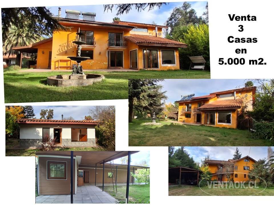 Venta 3 Casas, Sector La Nogalada, 5.000 M2. De Terreno.