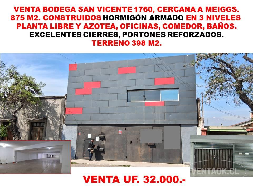 Venta Bodega San Vicente 1760, Cercana A Meiggs.