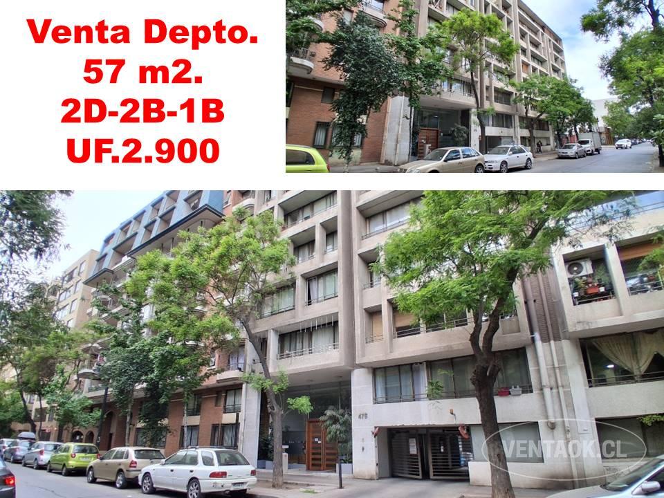 Venta Depto. 57 m2. 2D2B1B UF.2.900.-